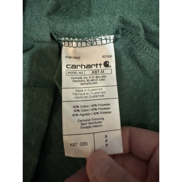 Carhartt Men's Loose Fit Size Small Crewneck Short Sleeve Green Outdoor Hiking - Picture 7 of 10